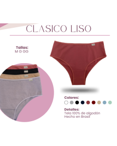 Truza clasica en Algodón Lizo - 3 Unidades